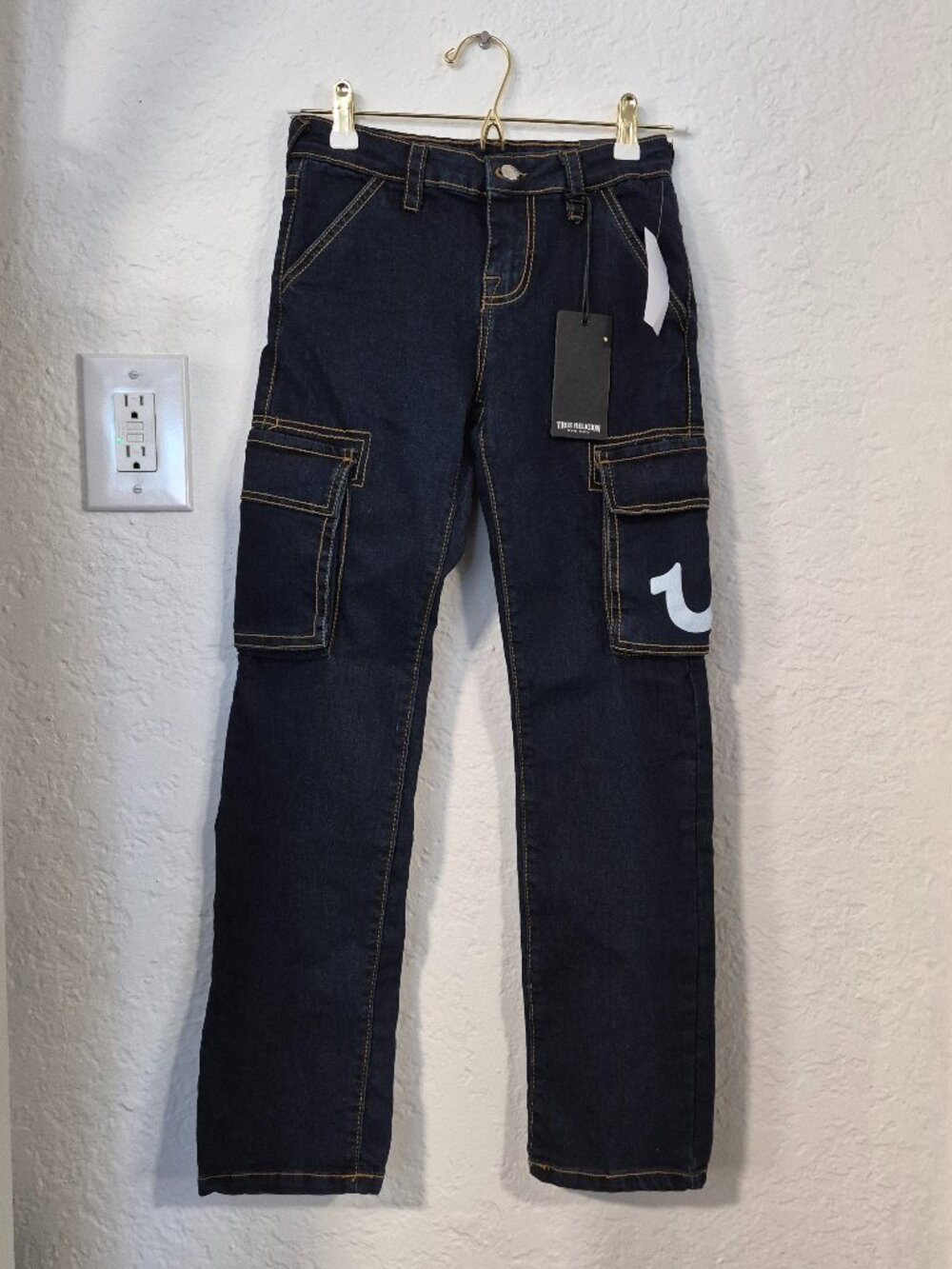 NWT True Religion Jeans, Boys Relaxed Straight Ricky, Size 16